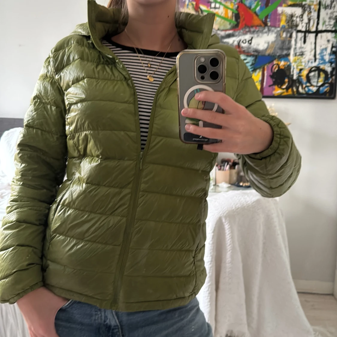 Grön dunjacka från Benetton - 3