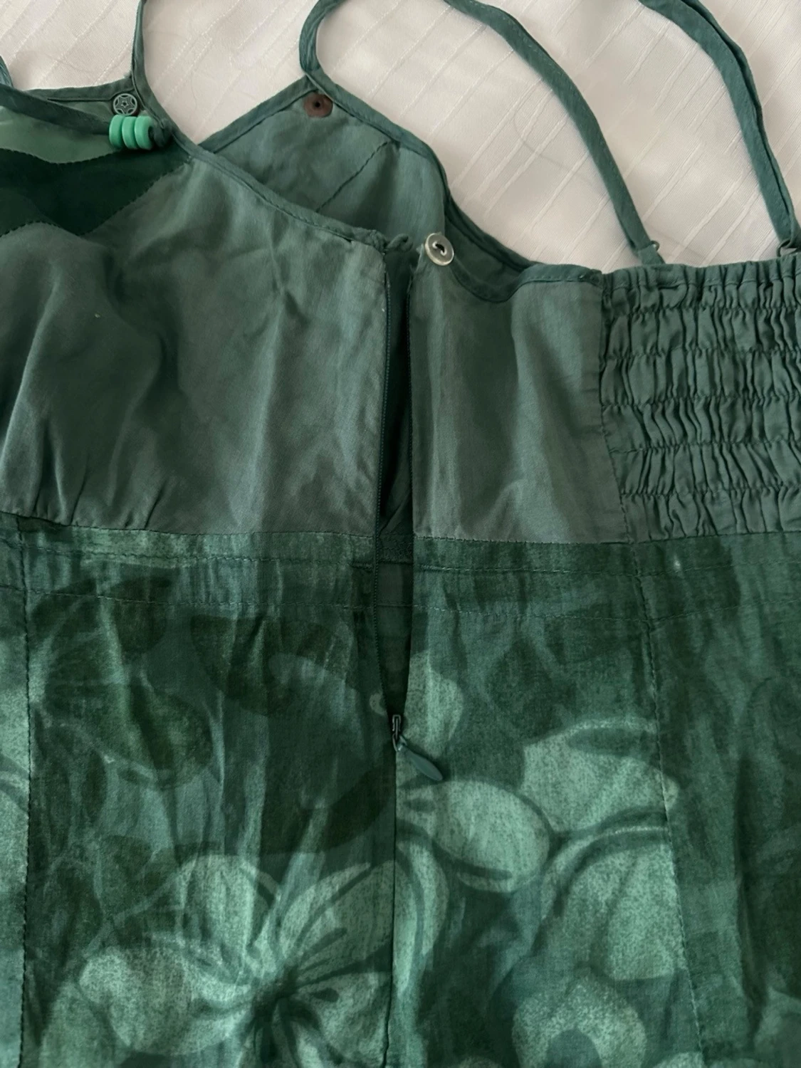 Grön blommig sommarklänning från edc by esprit XS  - 4