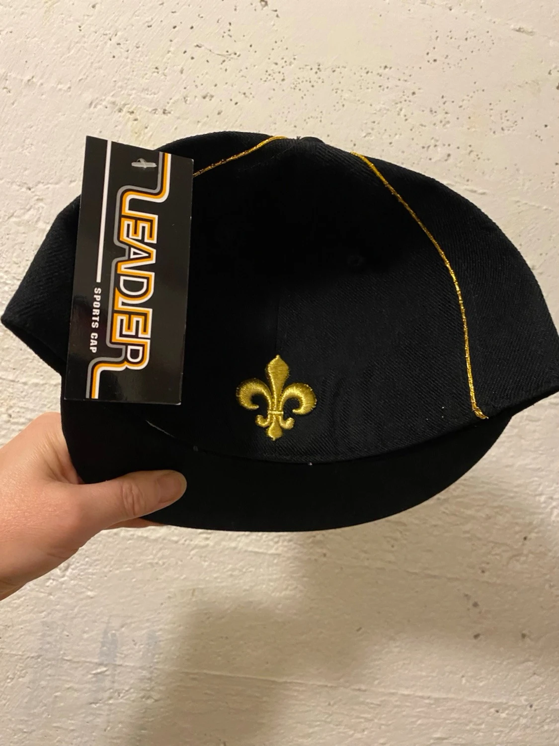 Svart och guld glittrig keps Leader - 2