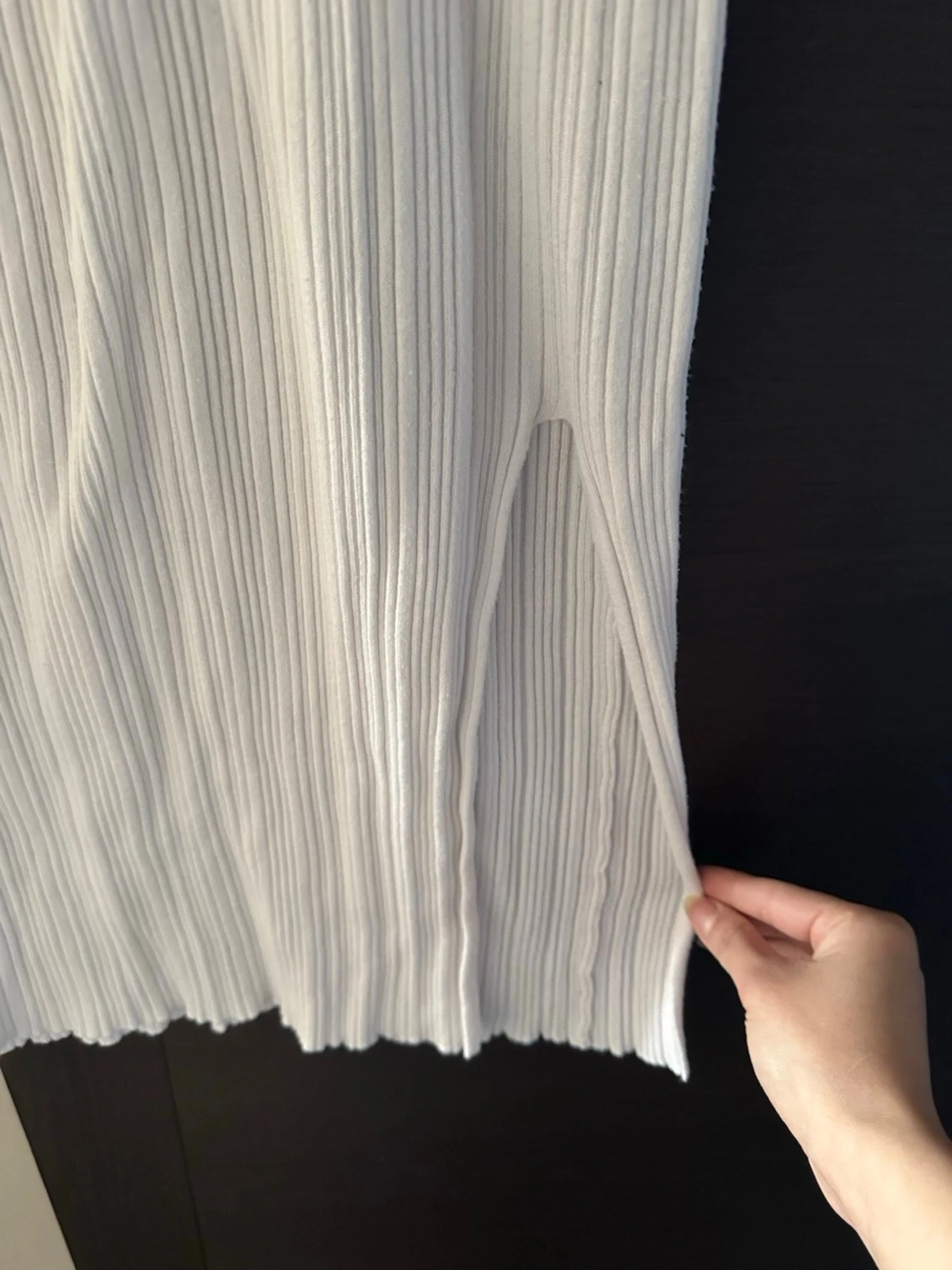 Vit ribbad klänning från NA-KD - 2