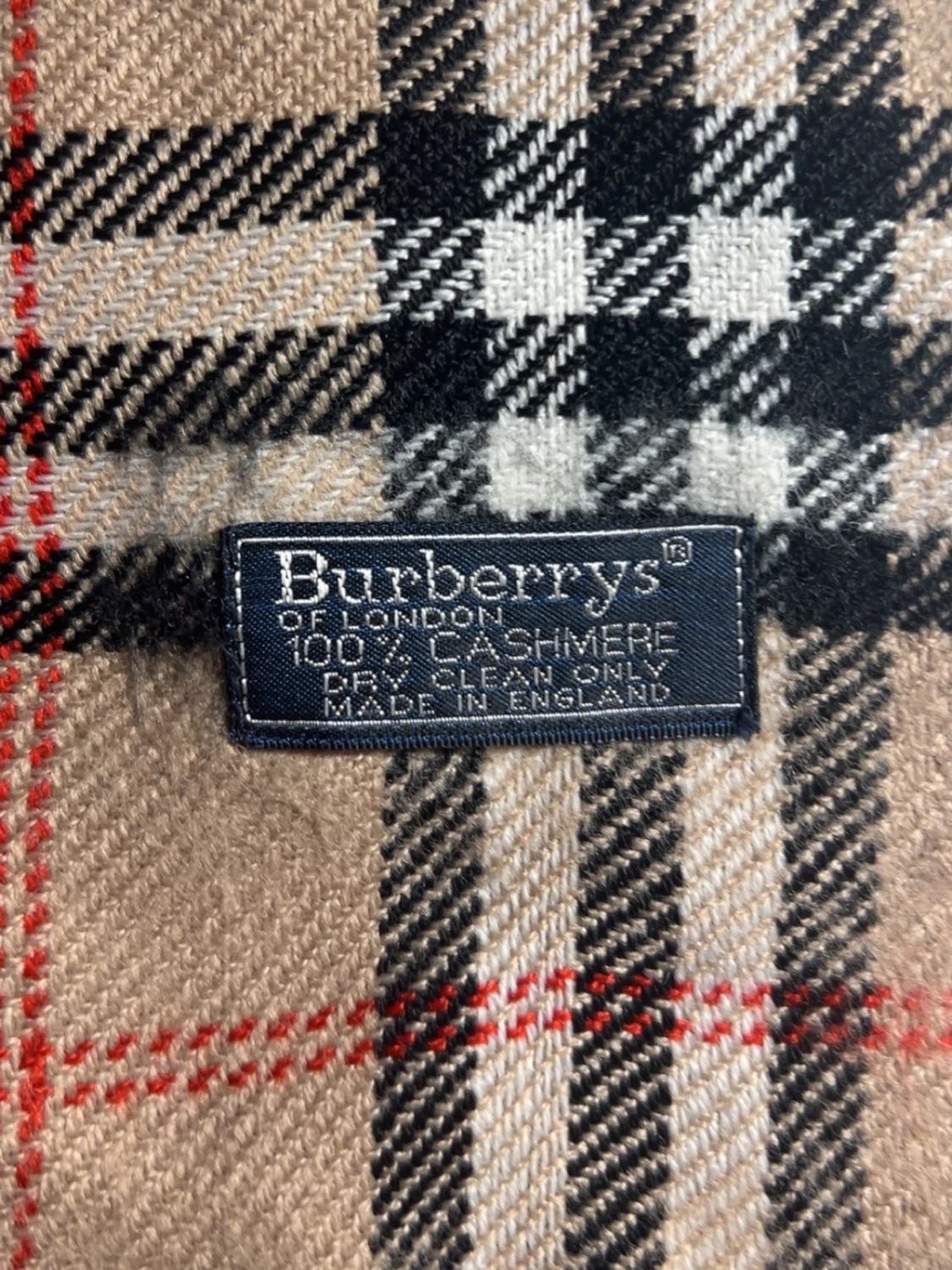 Beige rutig halsduk från Burberrys