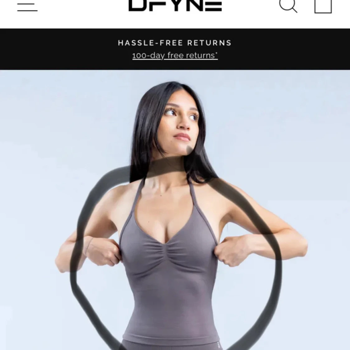 Grå träningstights shorts från DFYNE