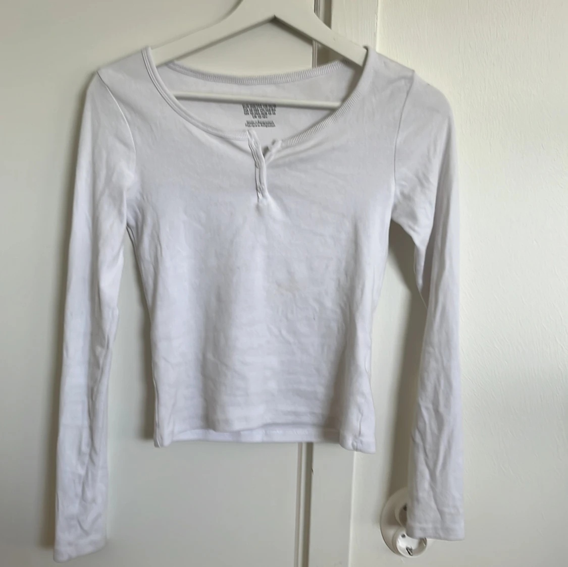 Vit långärmad topp från H&M