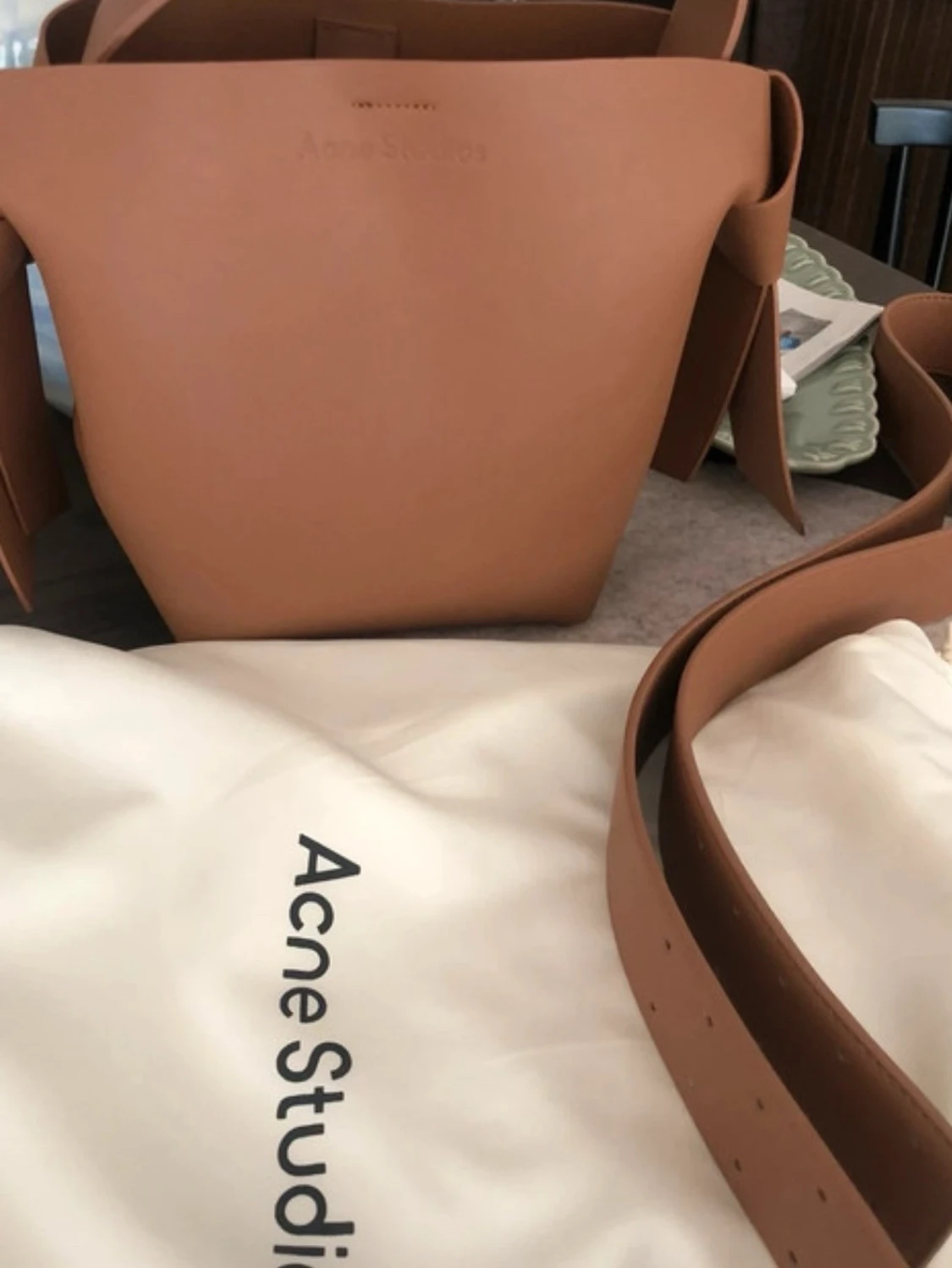 Brun axelväska Acne Studios