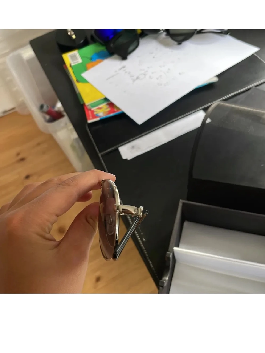 Silvriga aviator solglasögon - 2