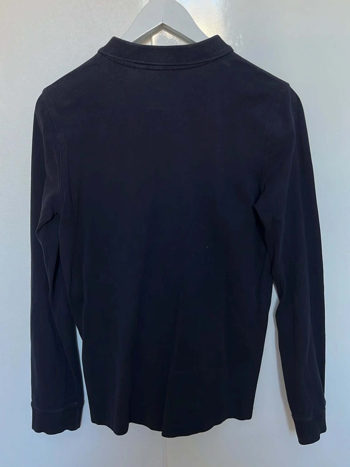 Svart långärmad pikétröja från Gant - 1