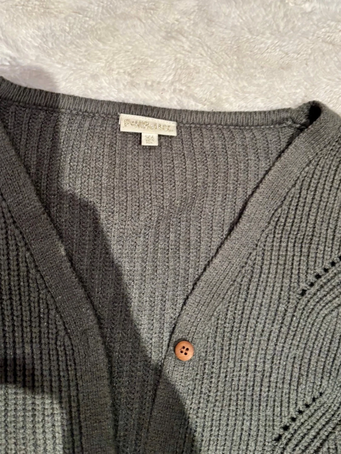 Grön ribbad kofta från Pomp & Lux 146-152 - 2