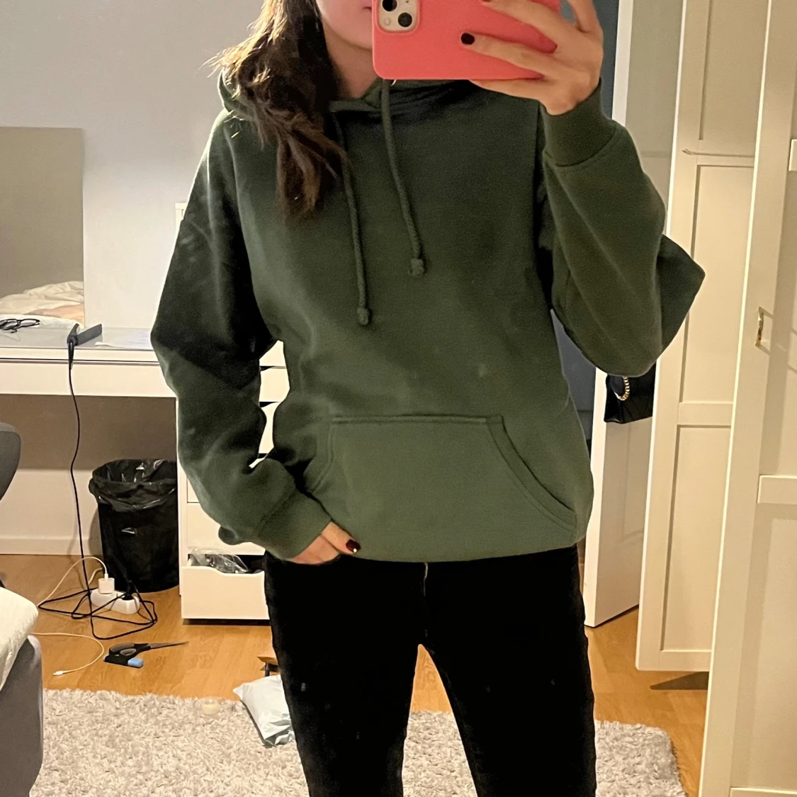 Grön hoodie bikbok - 2