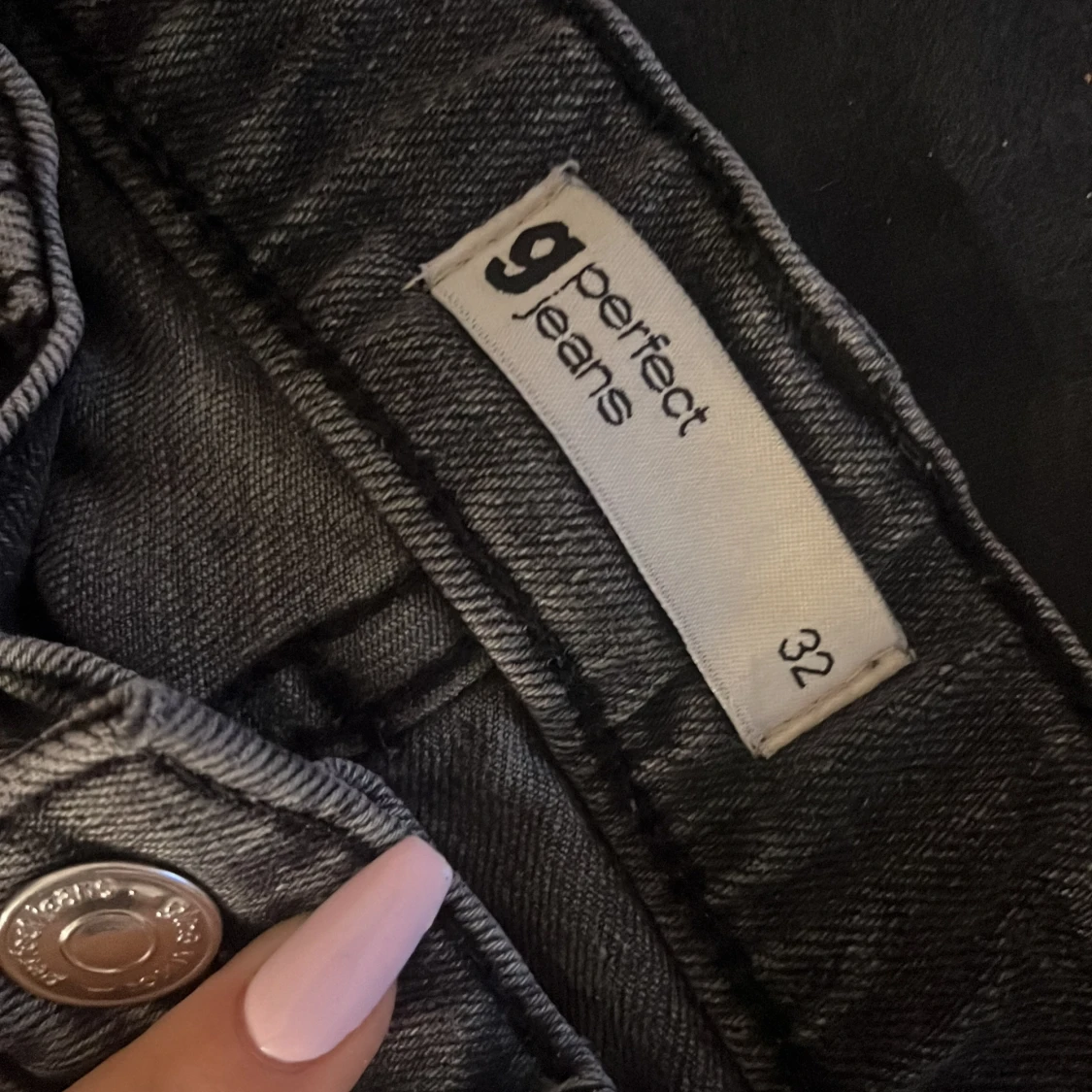 Svarta jeans från gina, stl 32 - 3