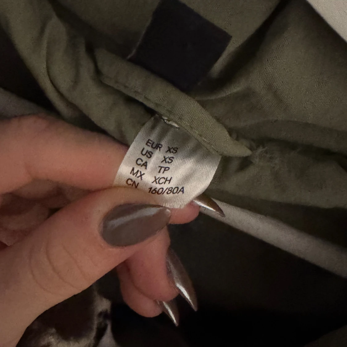 Olivgrön pufferjacka XS - 2