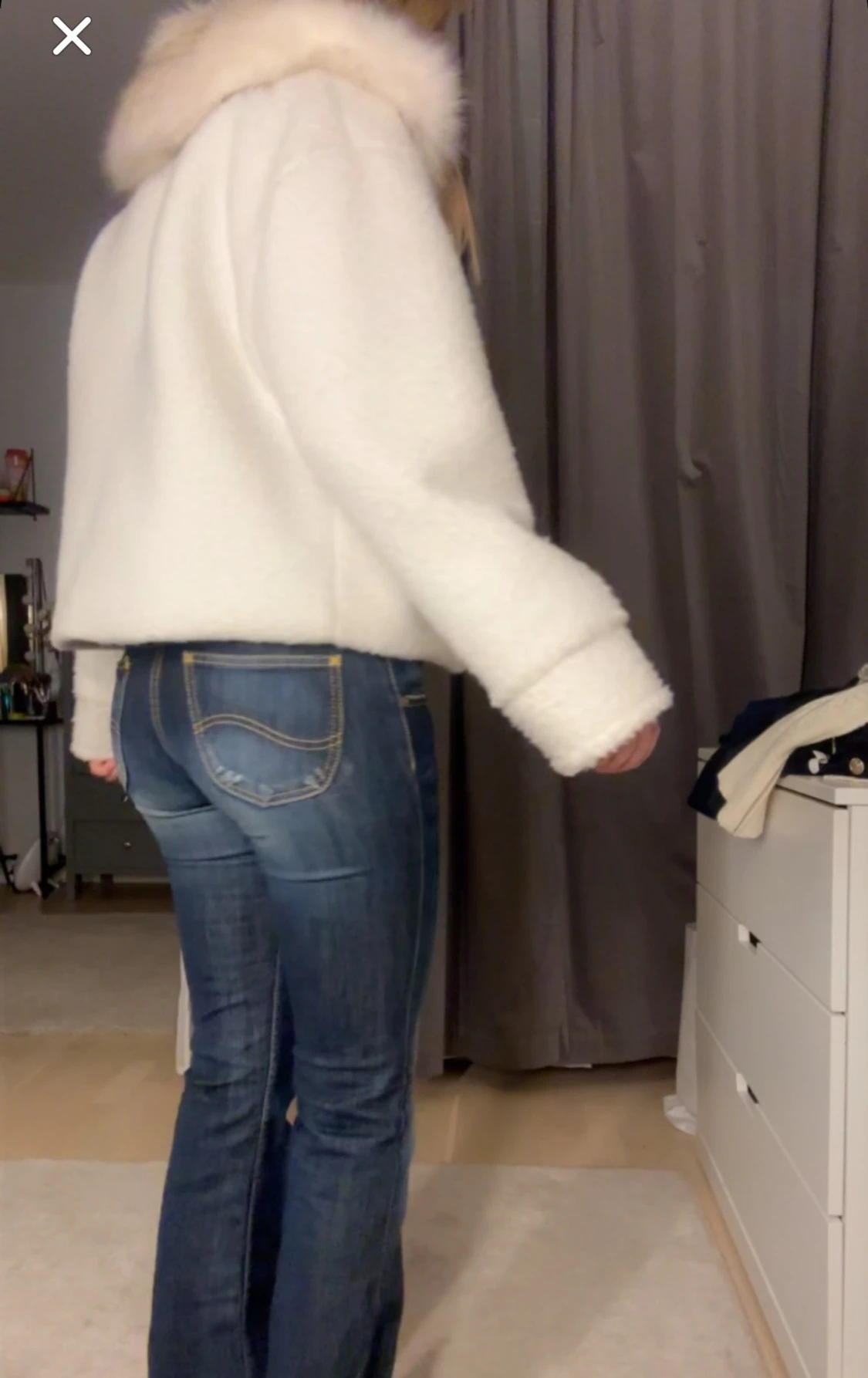 Vit Meotine- liknande kappa - 3