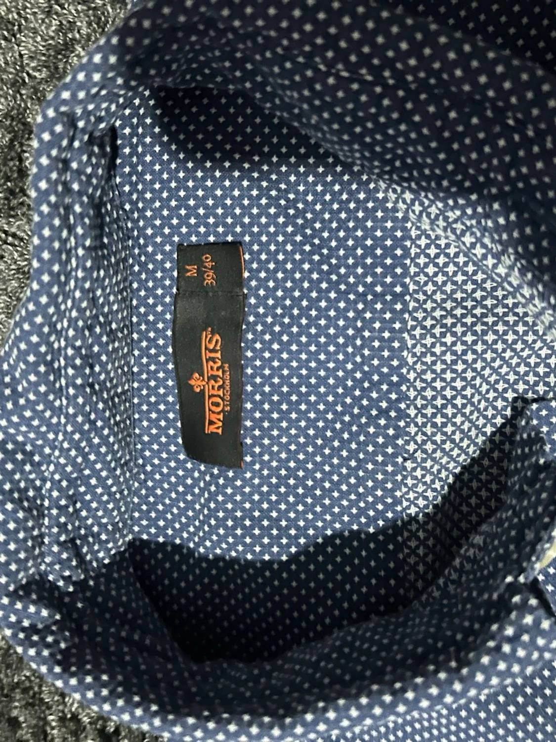 Blå mönstrad skjorta från Morris - 3