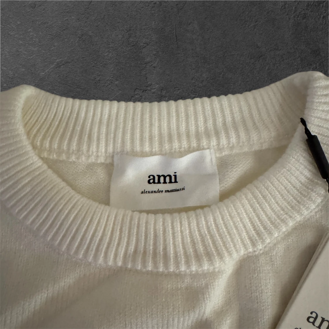 Ami Paris vit stickad tröja - 2