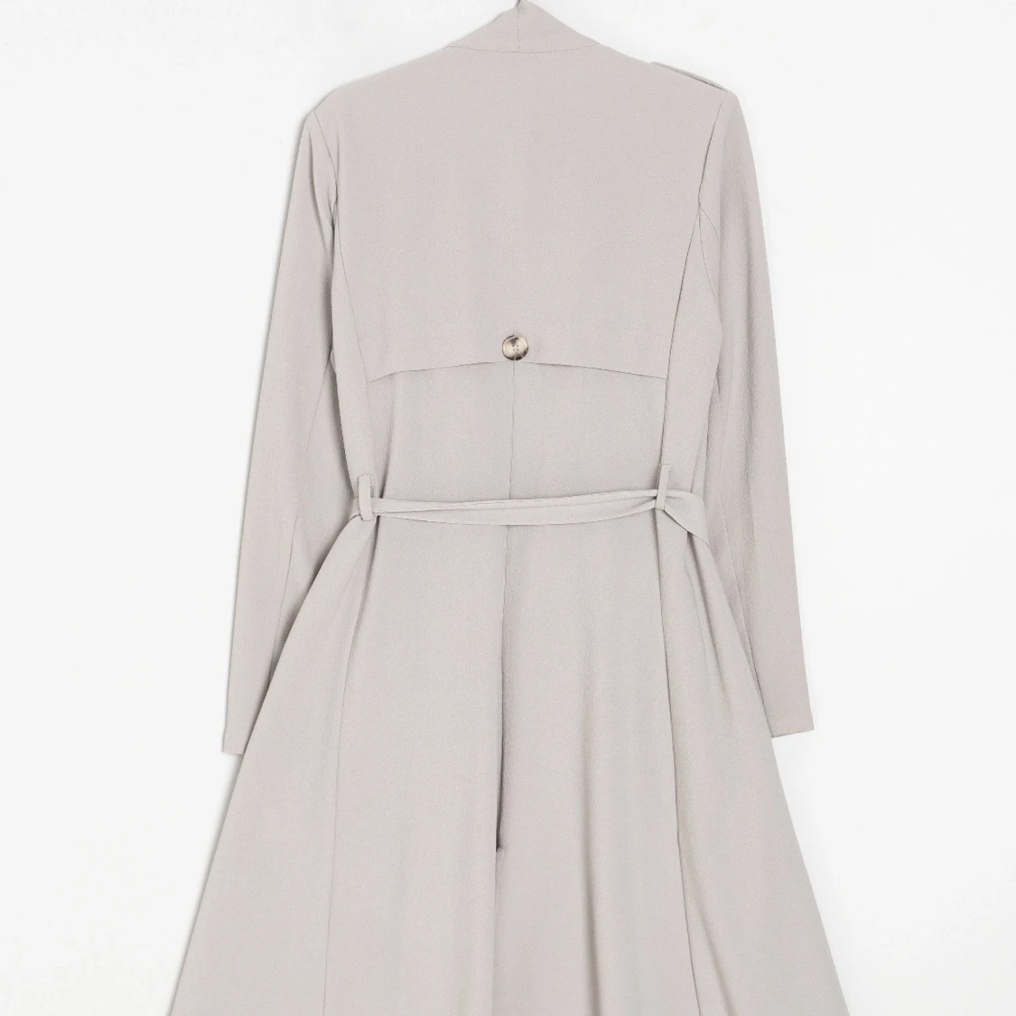Ljusgrå trenchcoat från object - 2