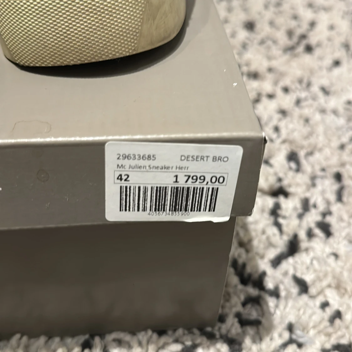 Beige mockasneakers från Gant, strl 42 - 3