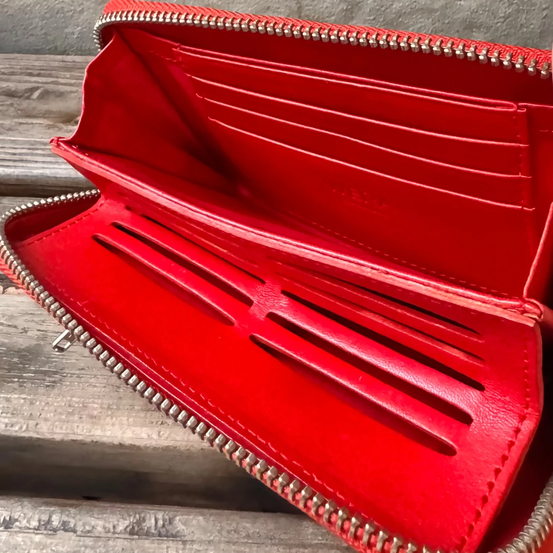 Röd plånbok i skinn från Wera - 3