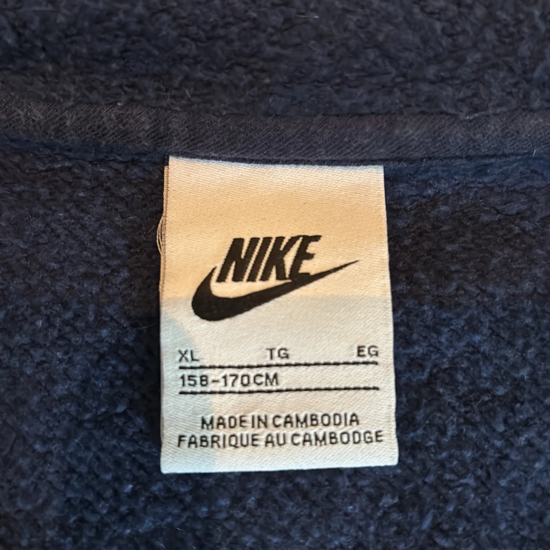 Mörkblå Nike hoodie med dragkedja  - 3