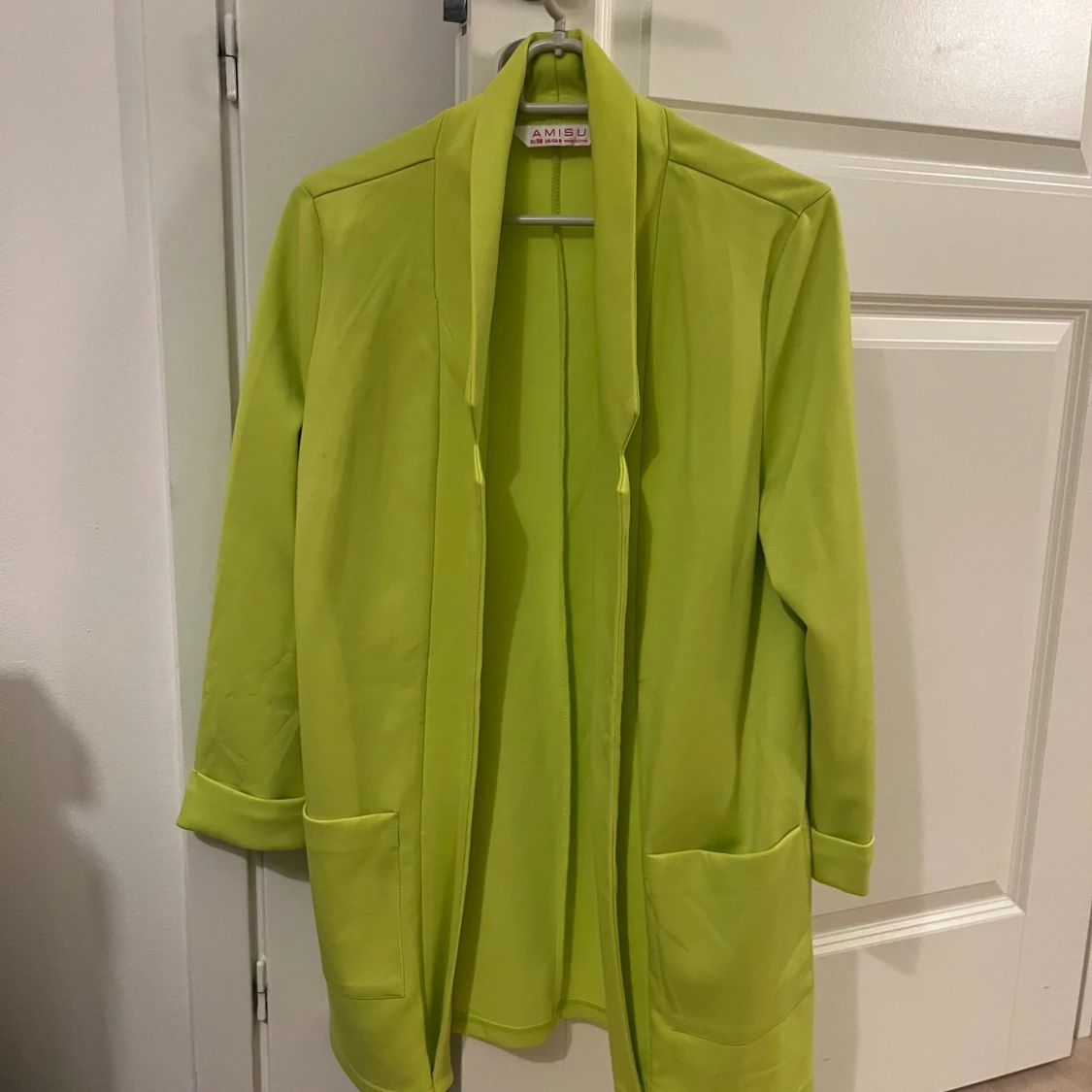 Limegrön cardigan kavaj