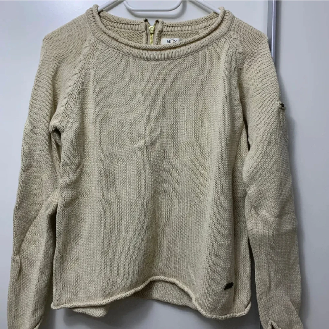 Beige stickad tröja Mon Row  - 3