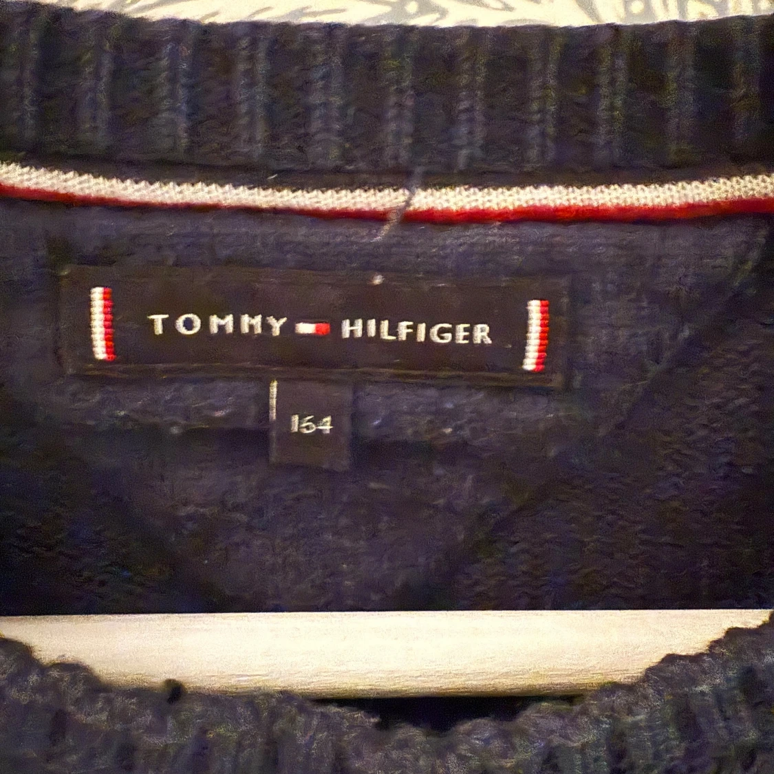Mörkblå stickad tröja Tommy Hilfiger - 2