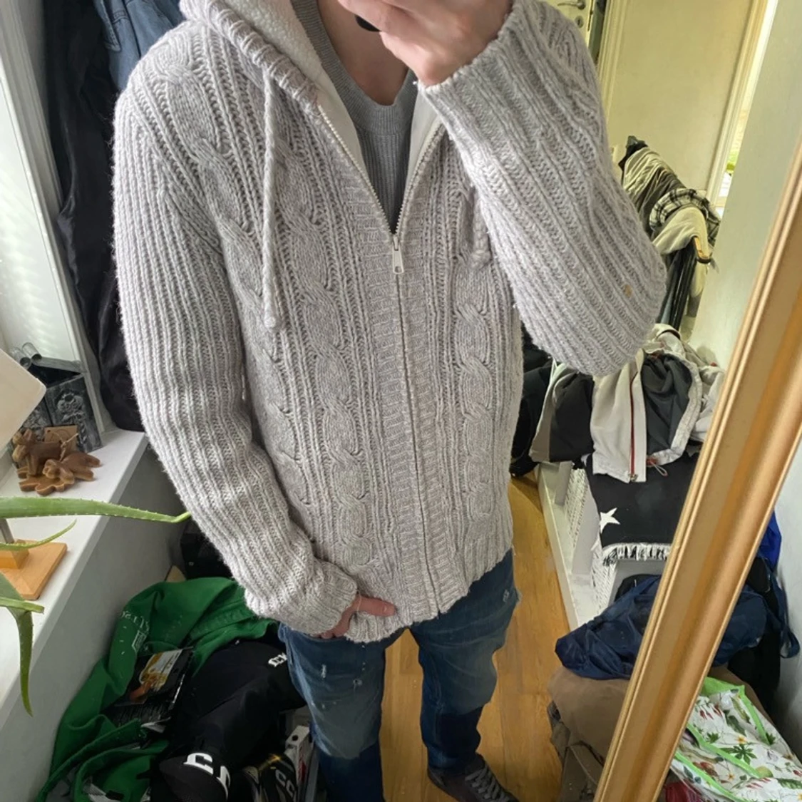 Stickad cardigan - 2