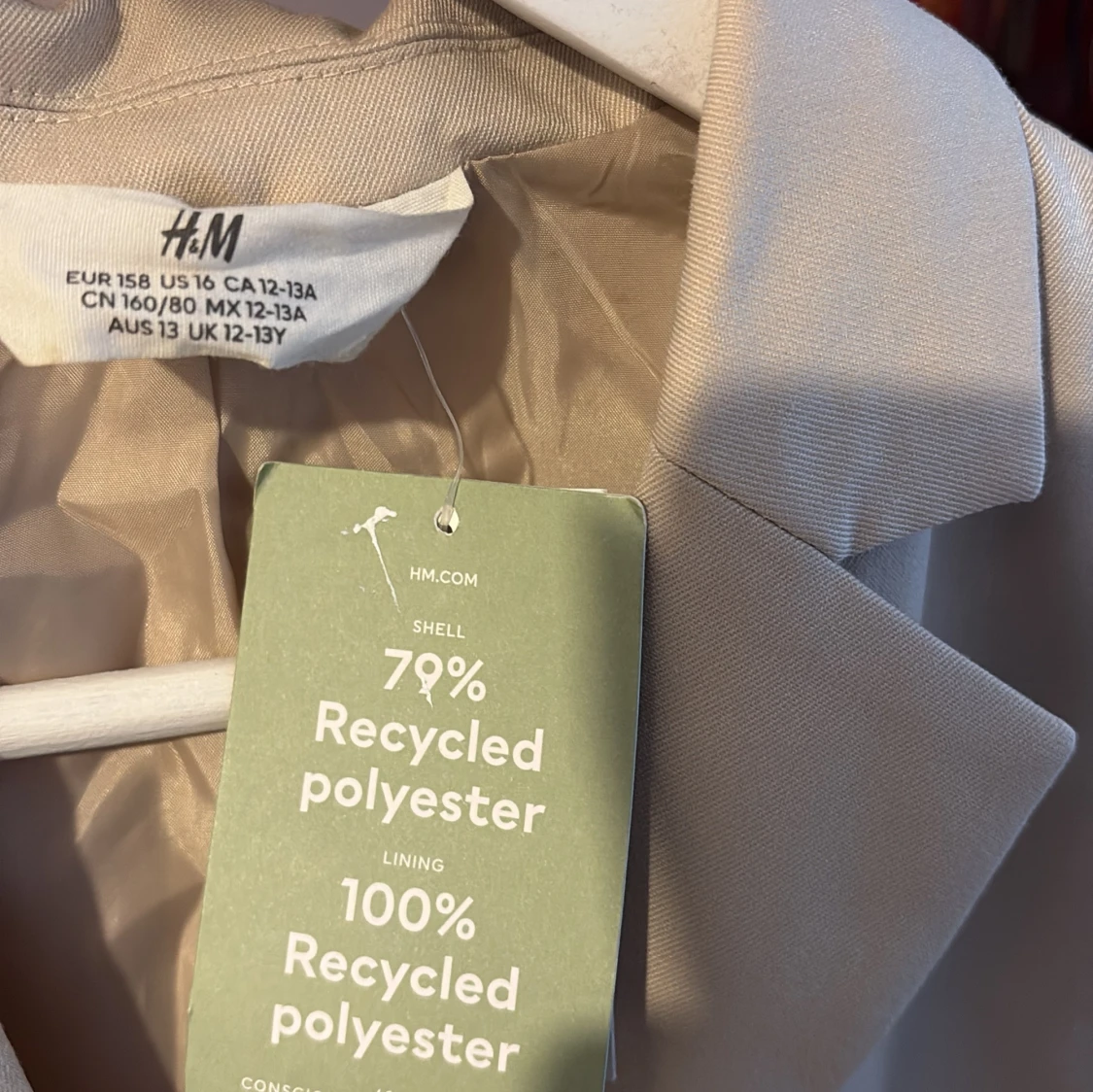 Beige kavaj från H&M, storlek 158 - 4