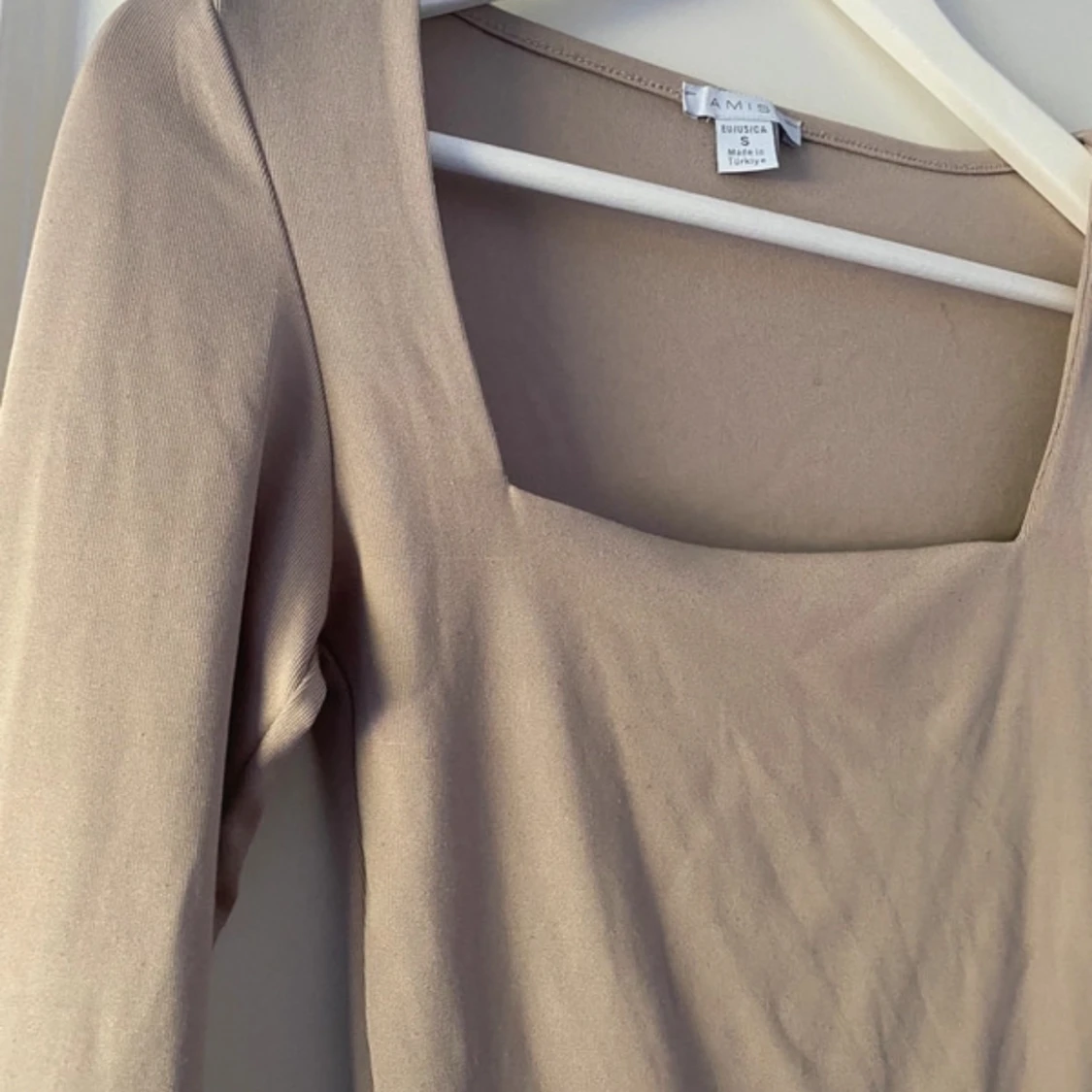 Beige långärmad topp  - 3