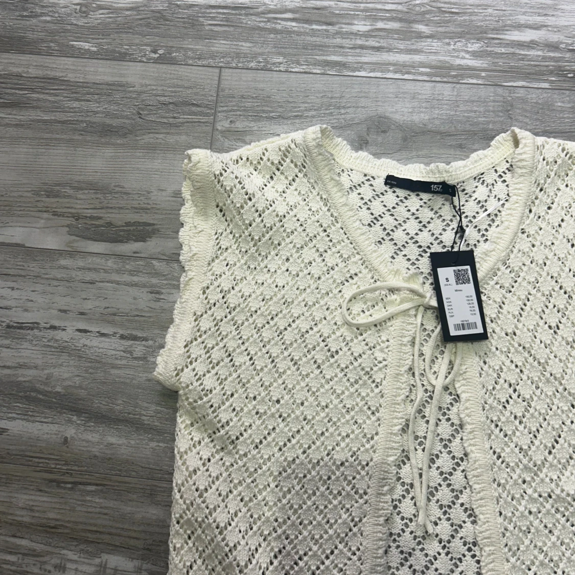 Vit stickad bolerotopp från 157 - 2