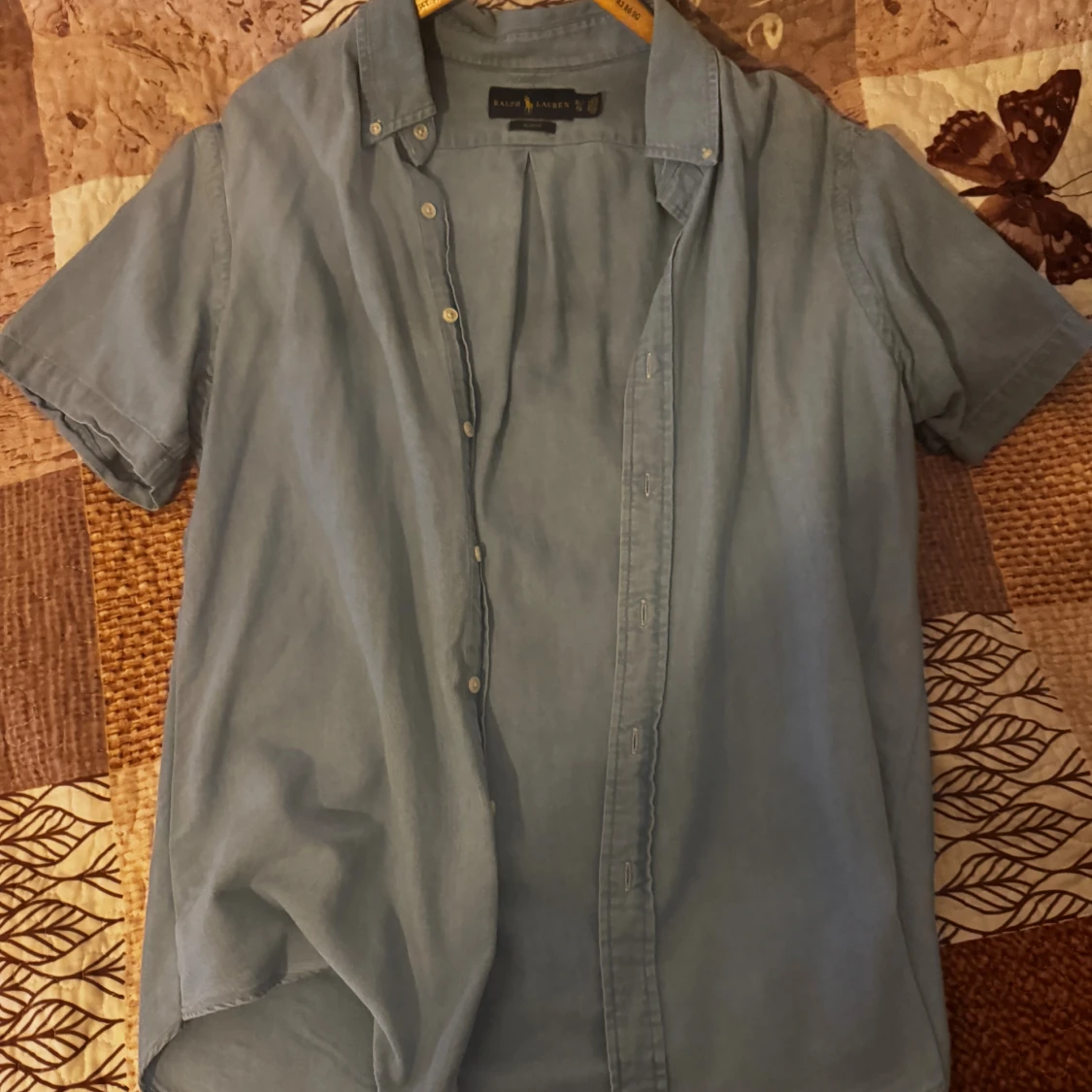 Blå kortärmad skjorta Ralph Lauren XL (slim fit) - 2