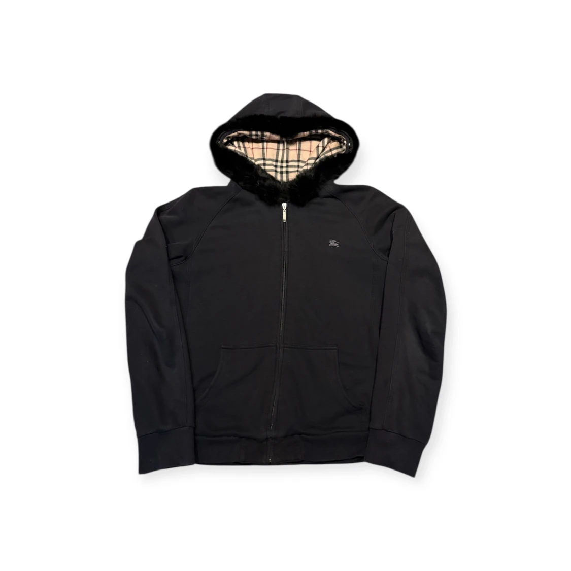 Burberry Black Label Fur Zip Hoodie