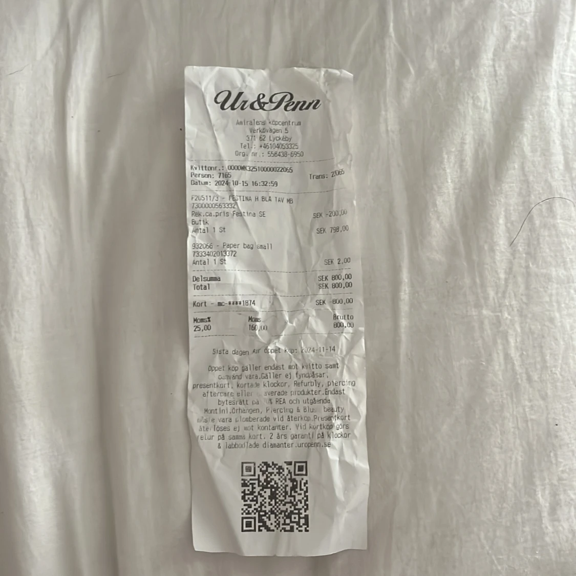 Festina herrklocka med blå urtavla - 2