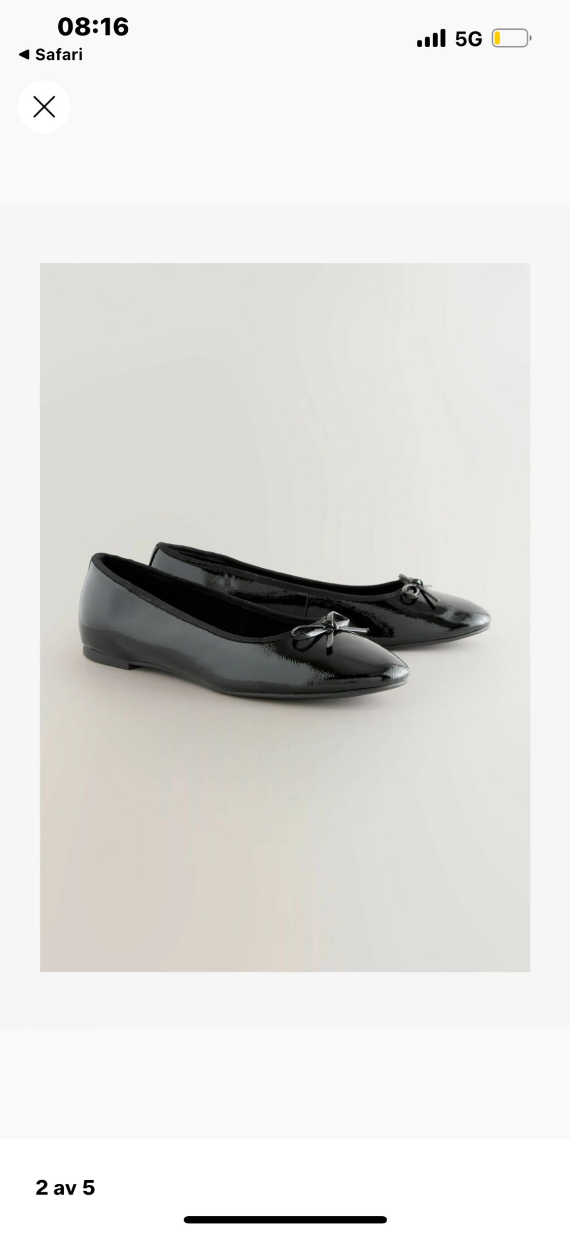 Svarta ballerinaskor med rosett hm Stl 39 - 3