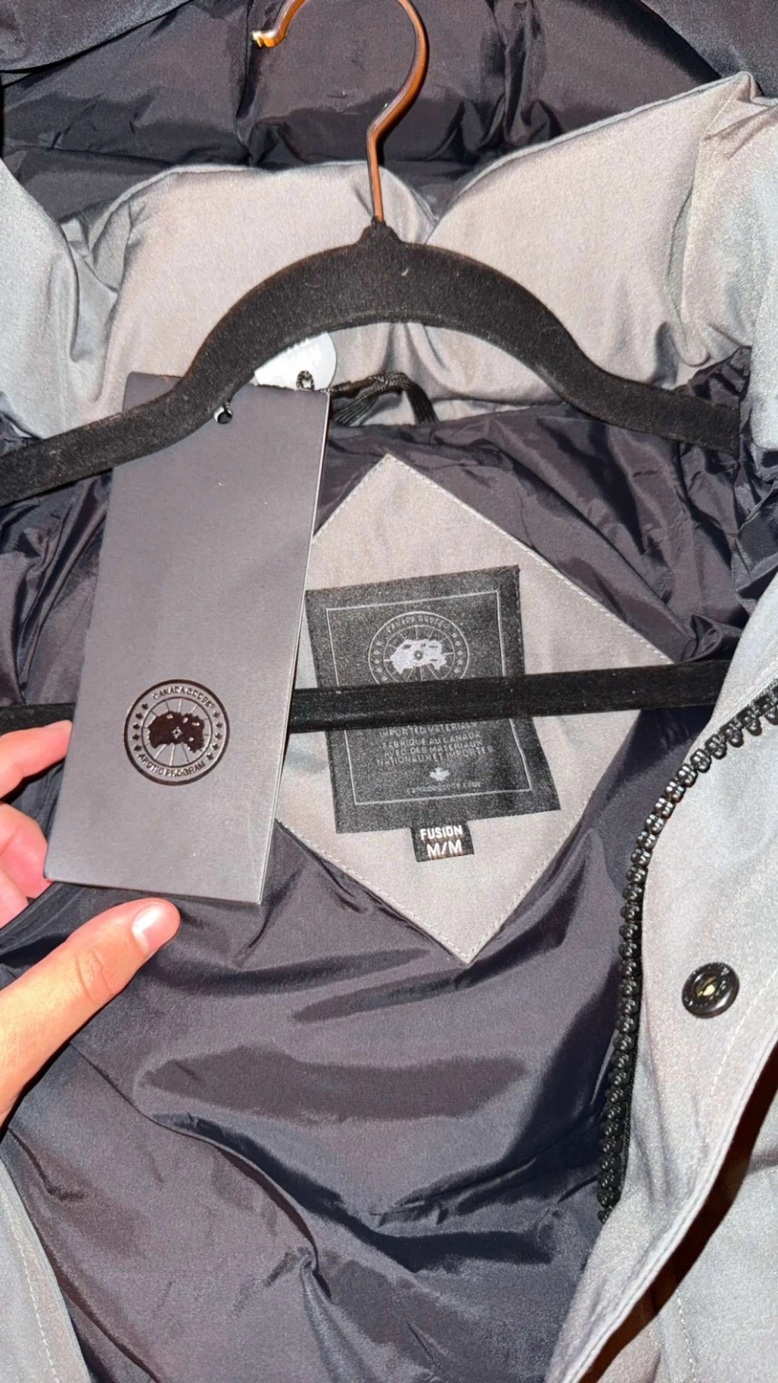 Grå canada goose black label - 1