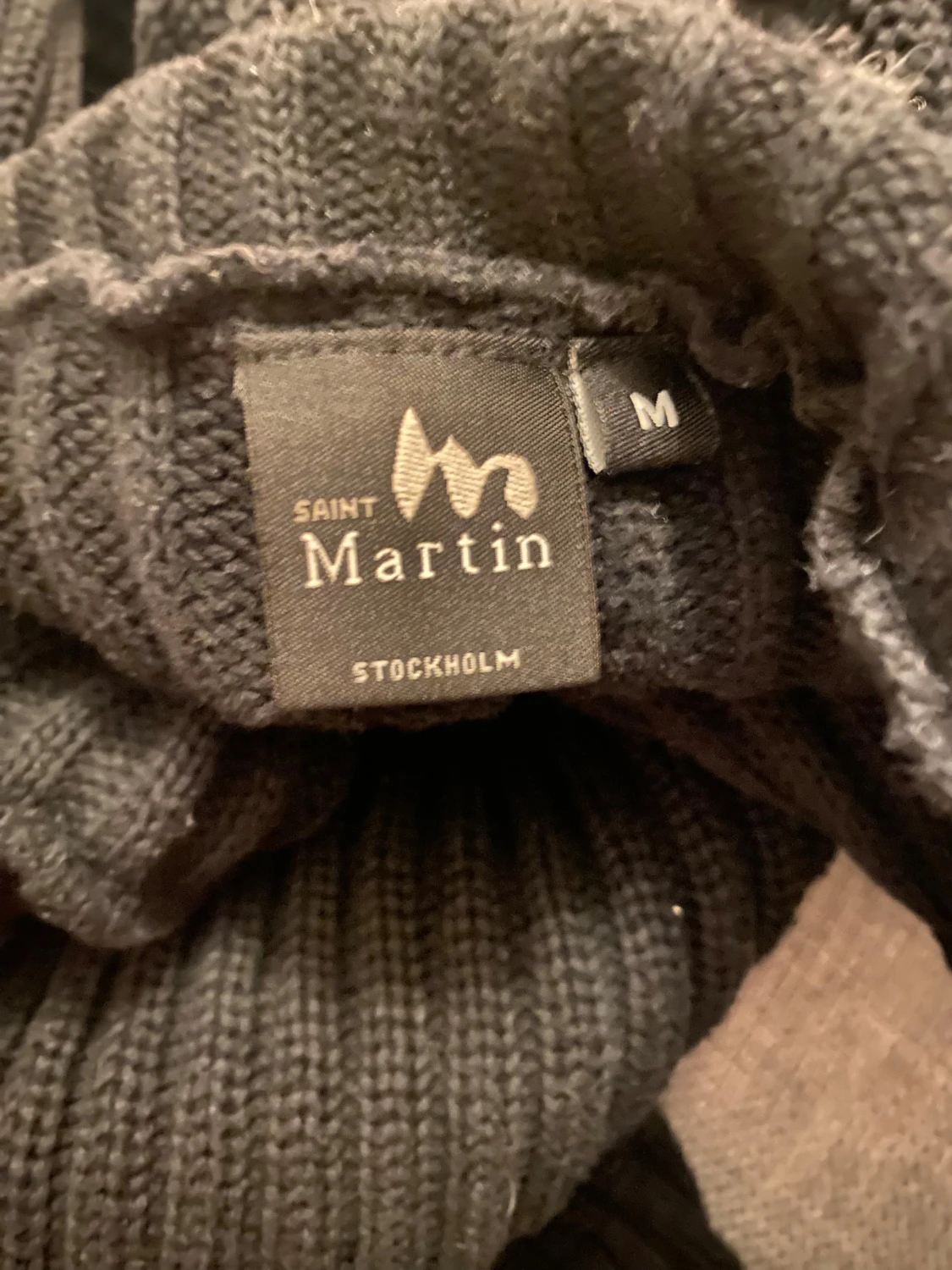 Svart stickad tröja Saint Martin M - 2