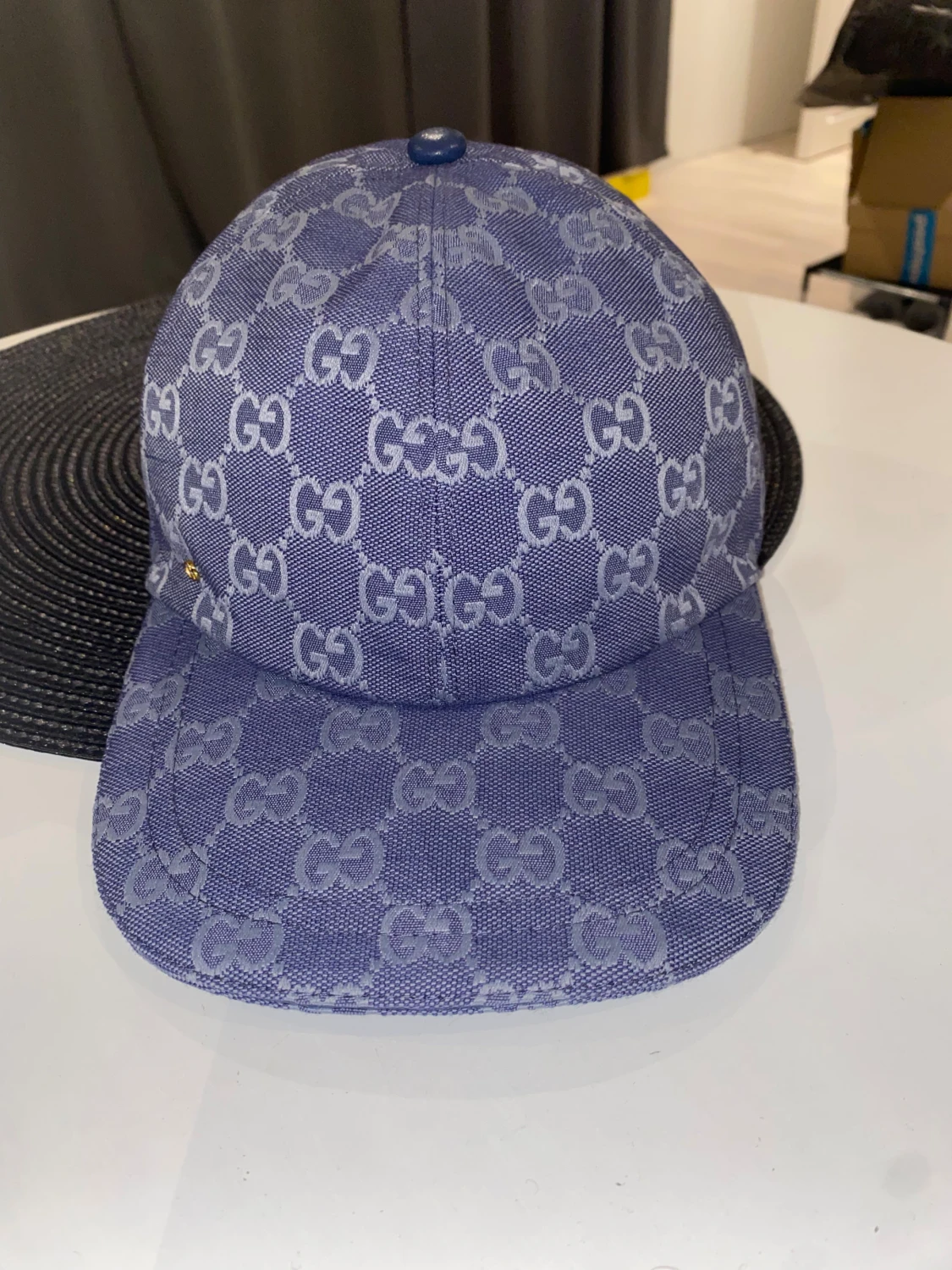 Blå keps från Gucci med GG-mönster - 3