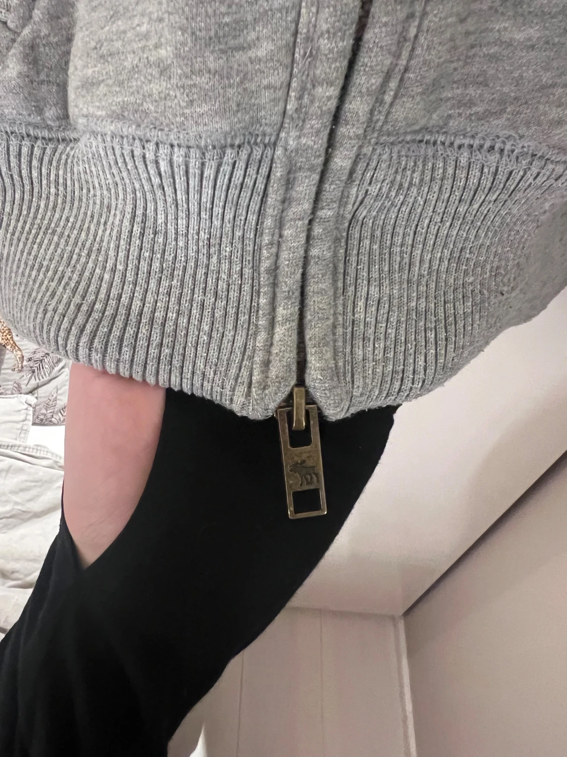 Grå teddyjacka Abercrombie & Fitch XL - 3