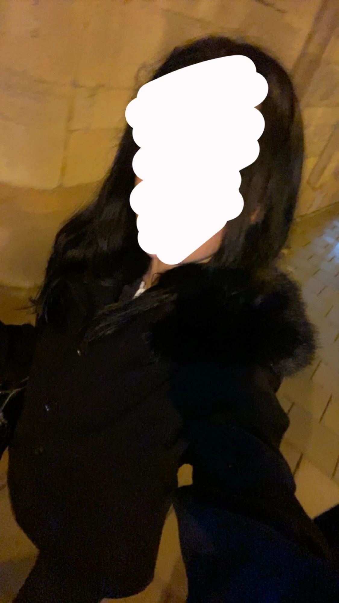 Gina Tricot Svart kappa med fuskpäls - 2