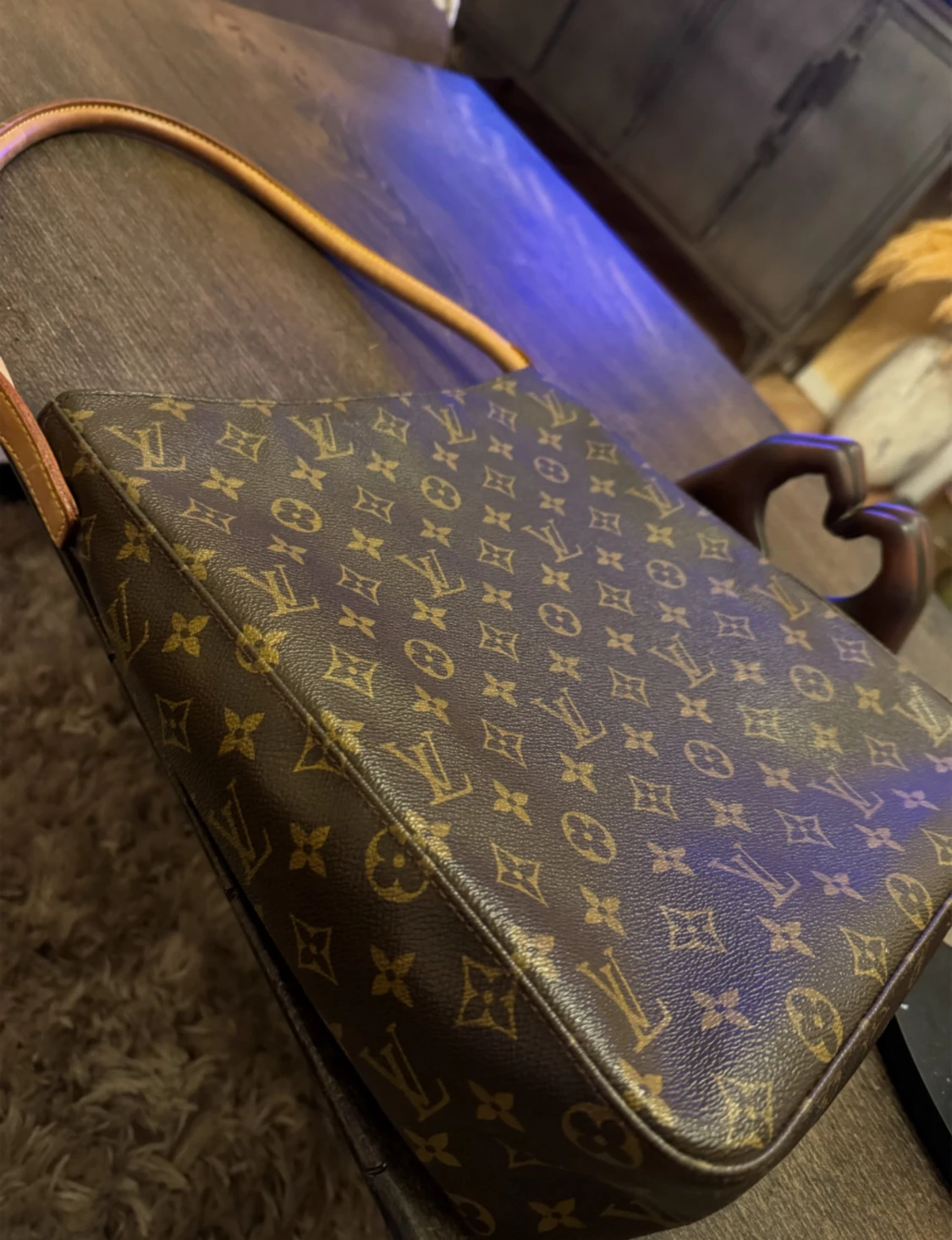 Louis Vuitton brun axelväska med monogram - 3