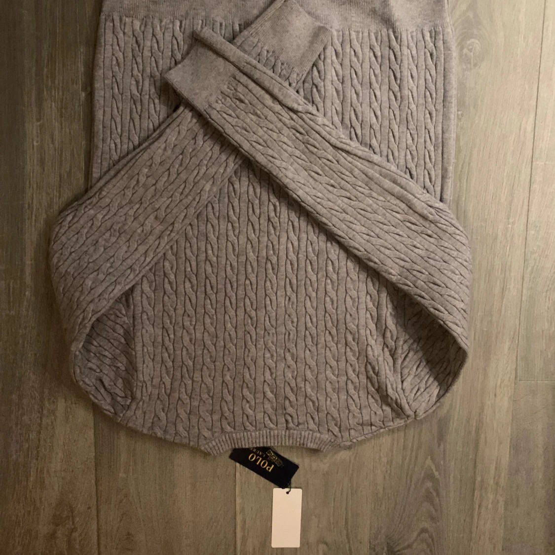 Grå stickad Ralph lauren tröja - 2