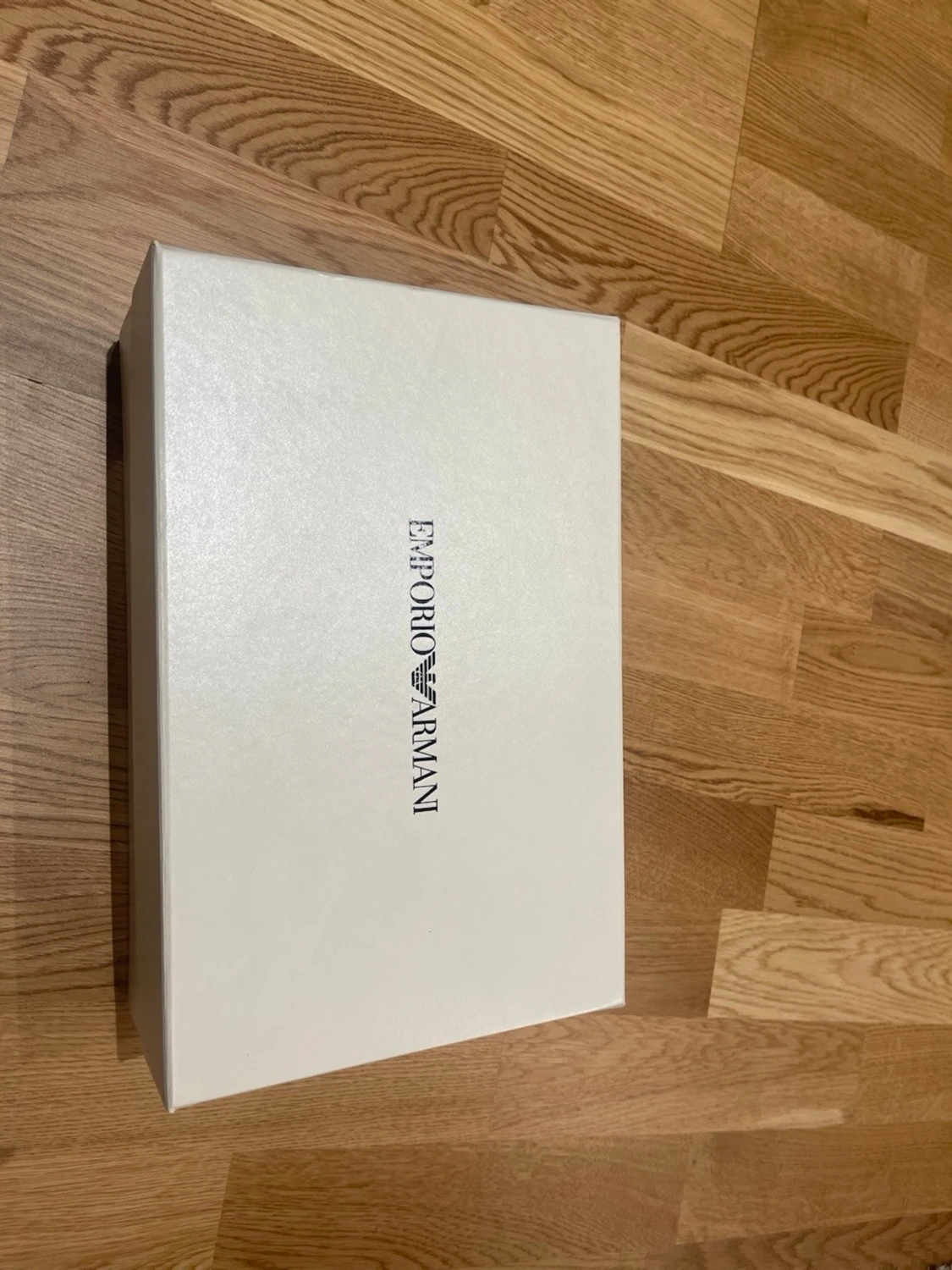 Emporio Armani vita sneakers med orange detalj size 38 - 6