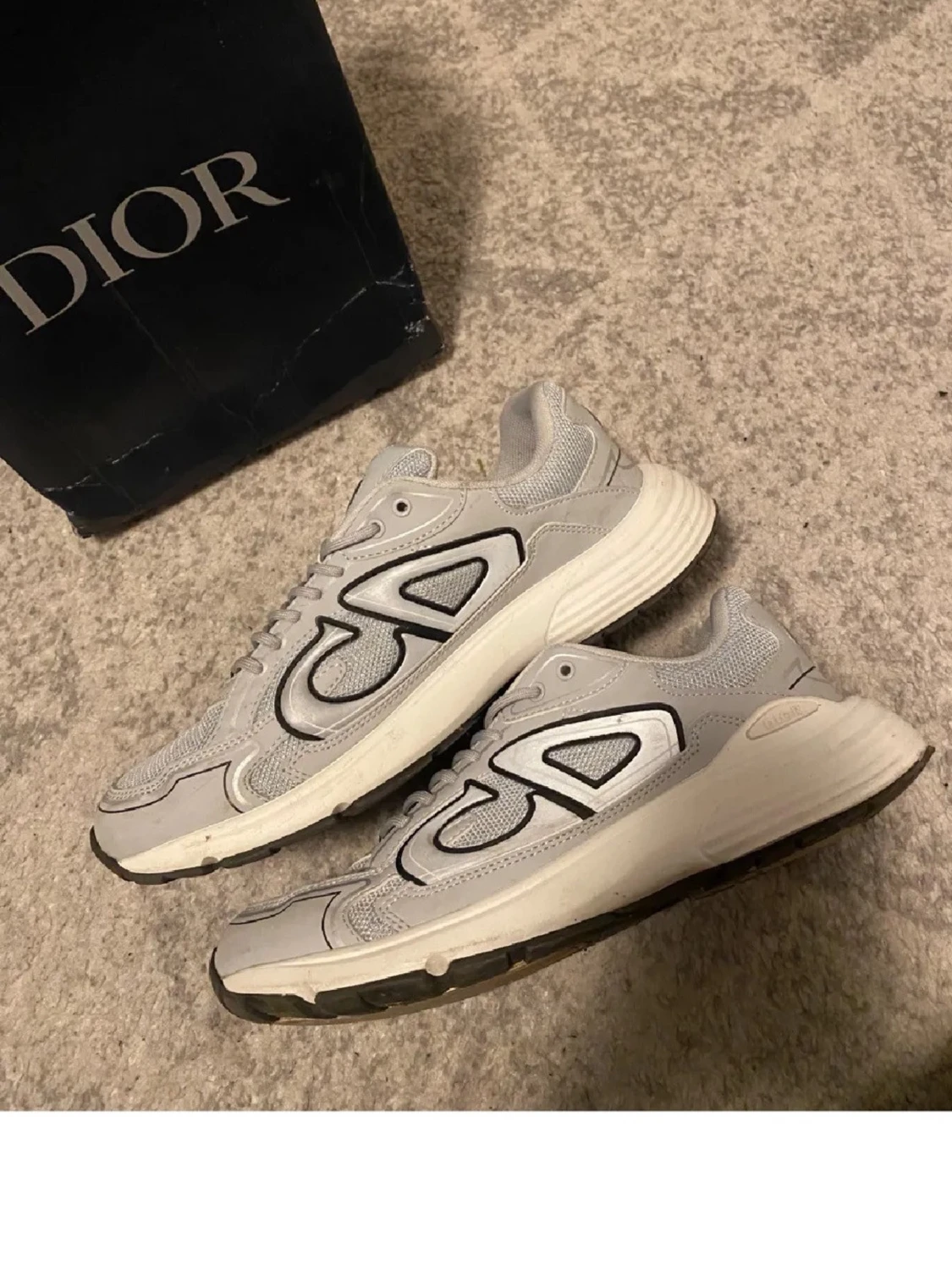 Grå Dior B30 sneakers med snörning - 1