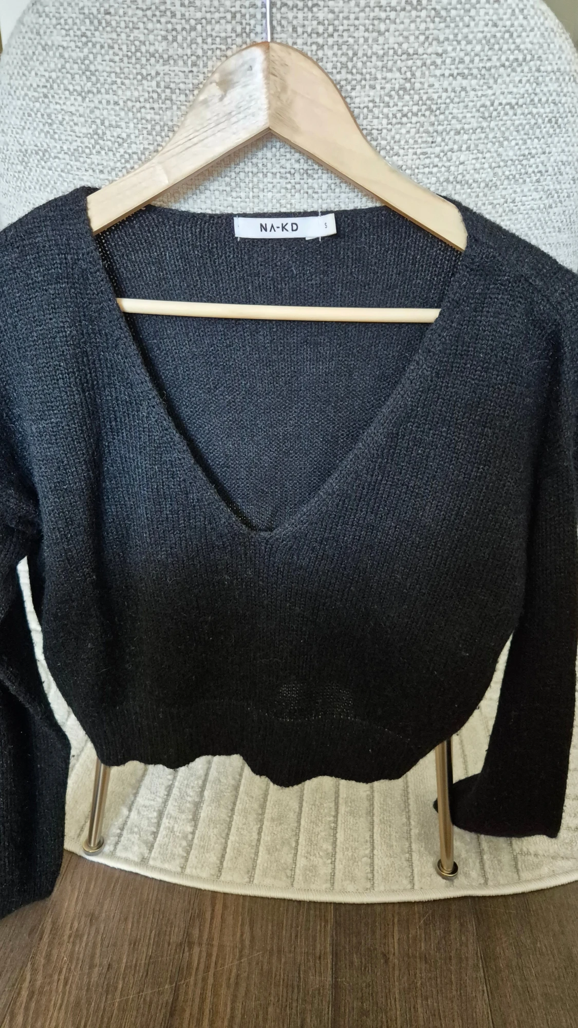 Svart stickad tröja NA-KD