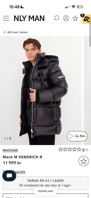 Mackage VinterJacka - Mackage vinter jacka i storlek Large. Den kostar ordinarie pris 12000kr men säljer den för 8000kr. Pris kan diskuteras. Helt ny aldrig använd