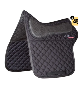 Karlslund Sadelpad - Karlslund sadelpad i svart, med quiltad design och extra stötdämpande inlägg. Utrustad med meshpanel för ventilation och utbytbara skuminlägg för optimal komfort. Priset är diskuterbart