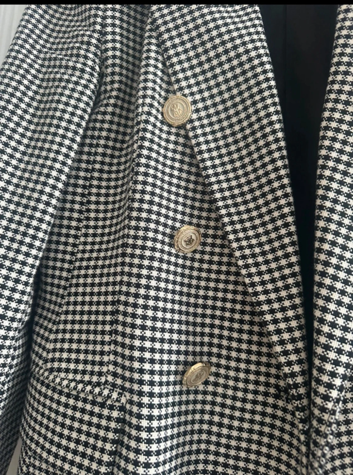 Rutig svartvit kavaj från Zara - 3