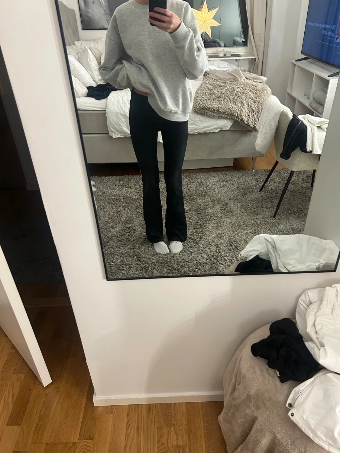 Svarta bootcut jeans från Only