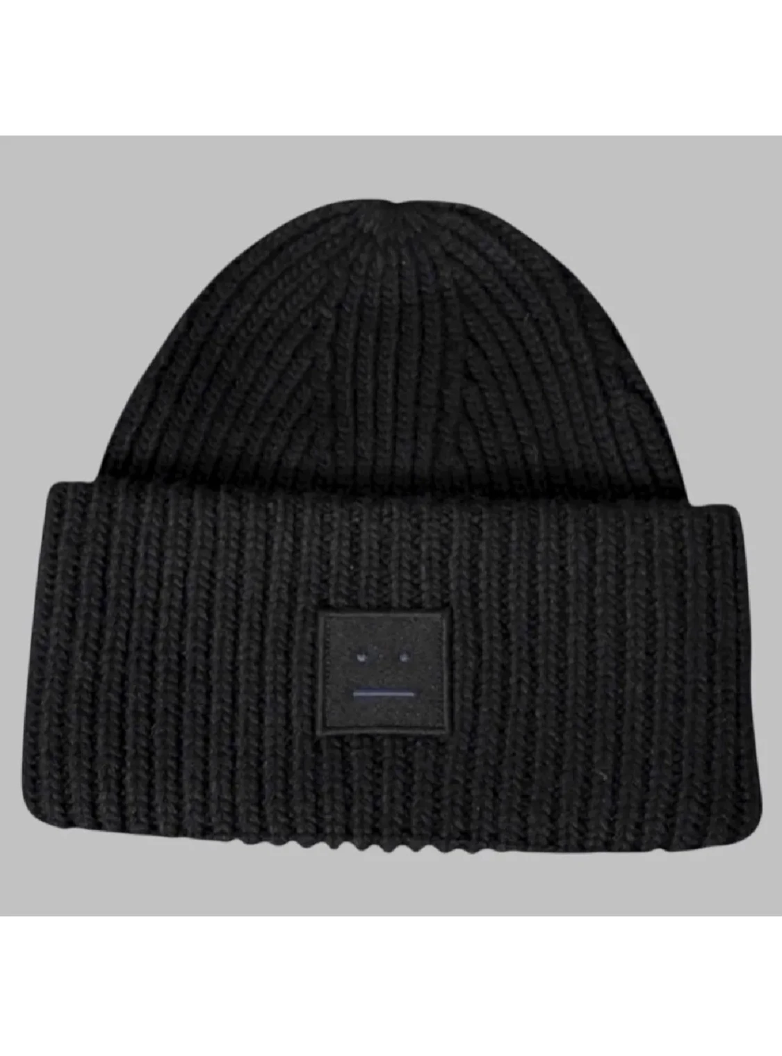 Svart ribbad mössa från Acne Studios - 1