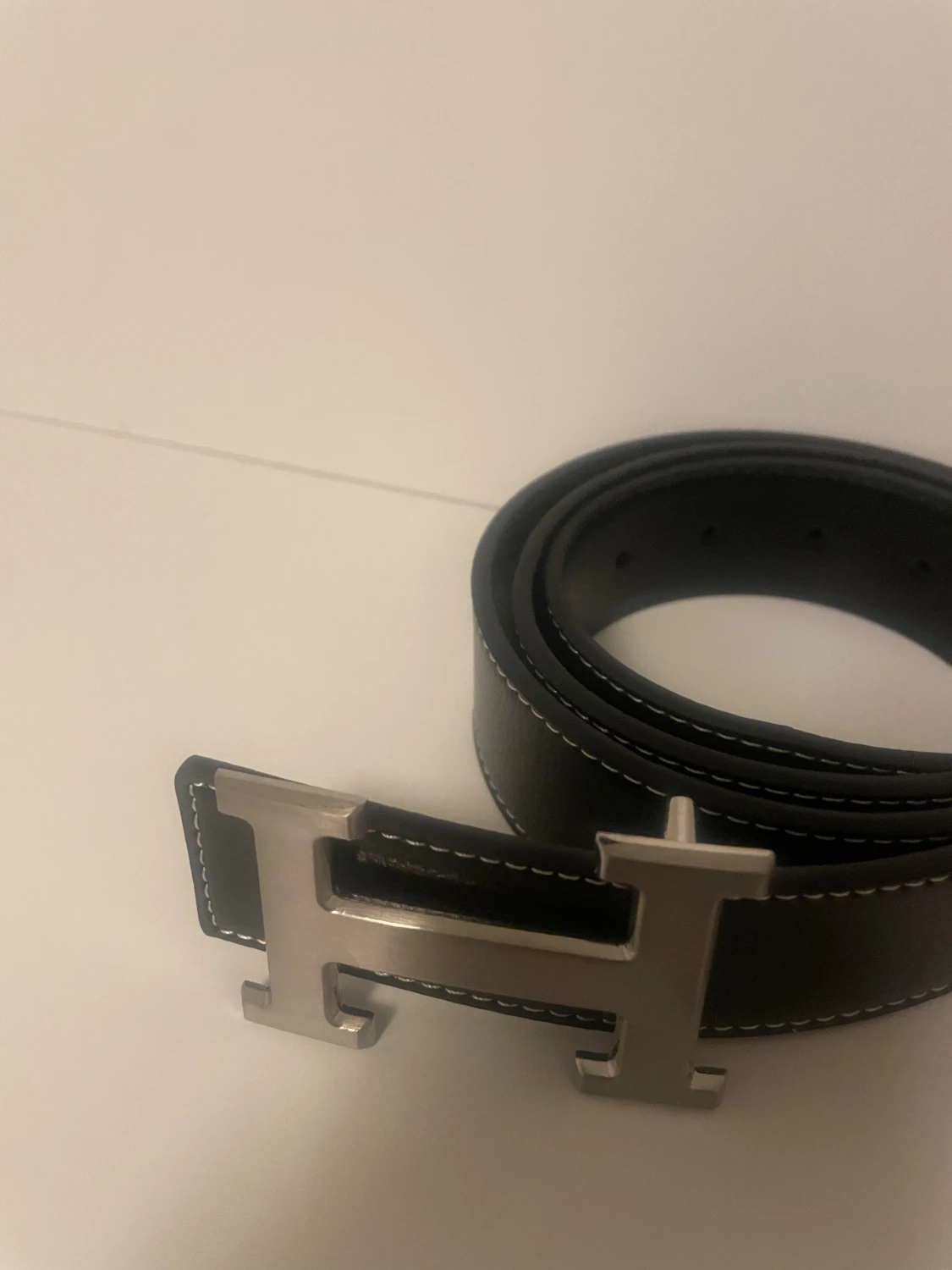 Svart bälte med silver spänne - 1