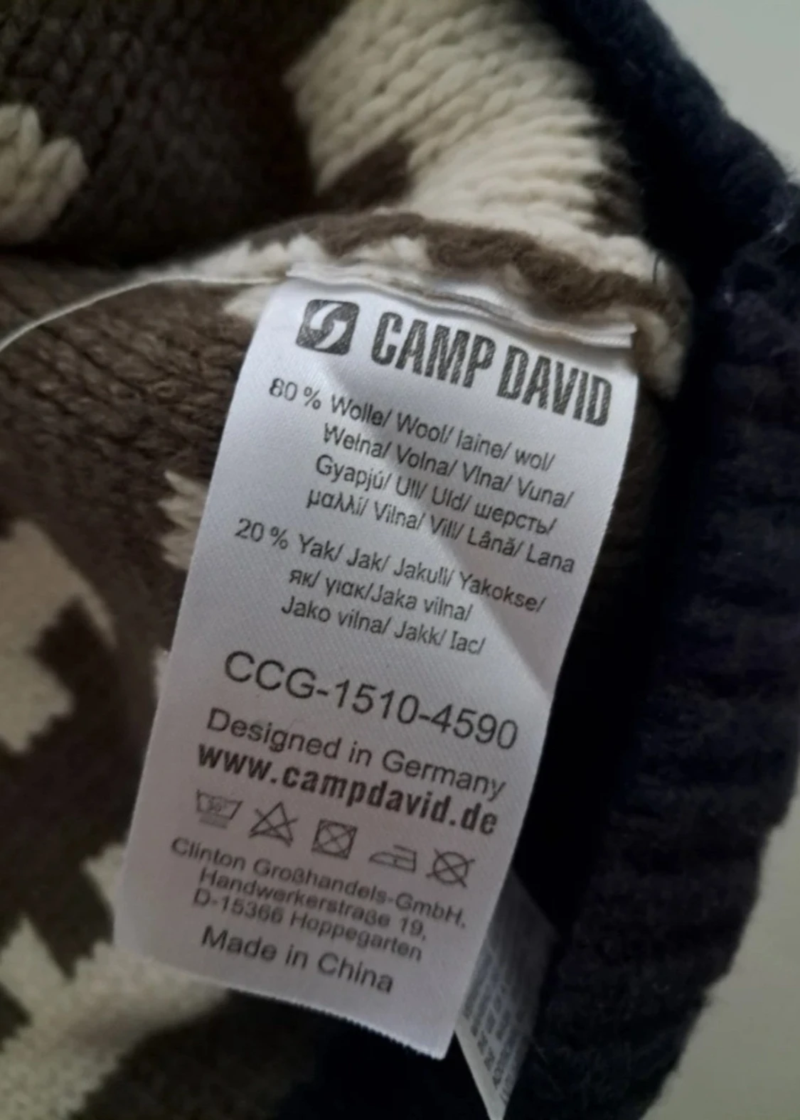 Mönstrad kofta från Camp David, M/L - 3