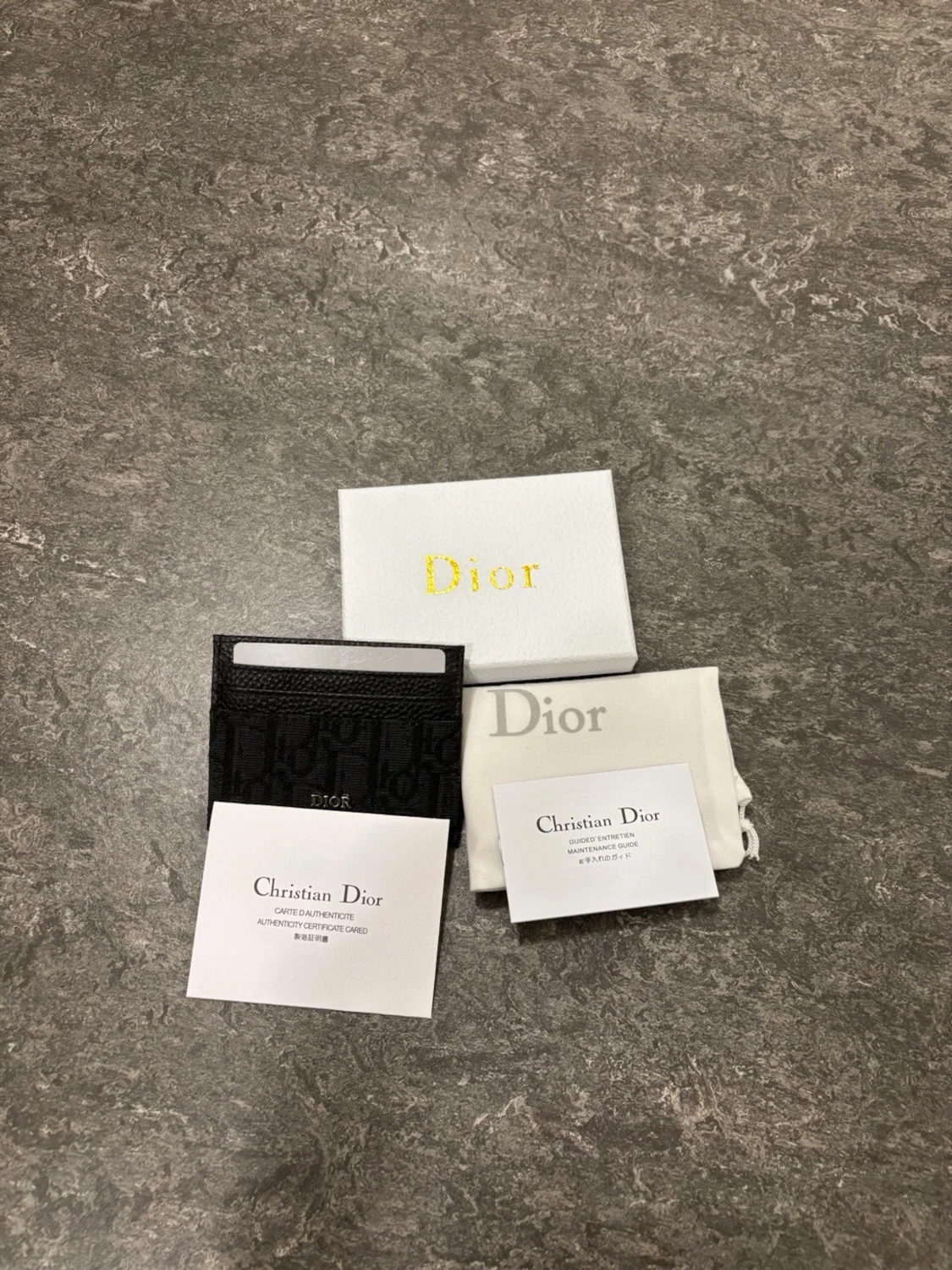 Svart  plånbok i skinn och textil - 2